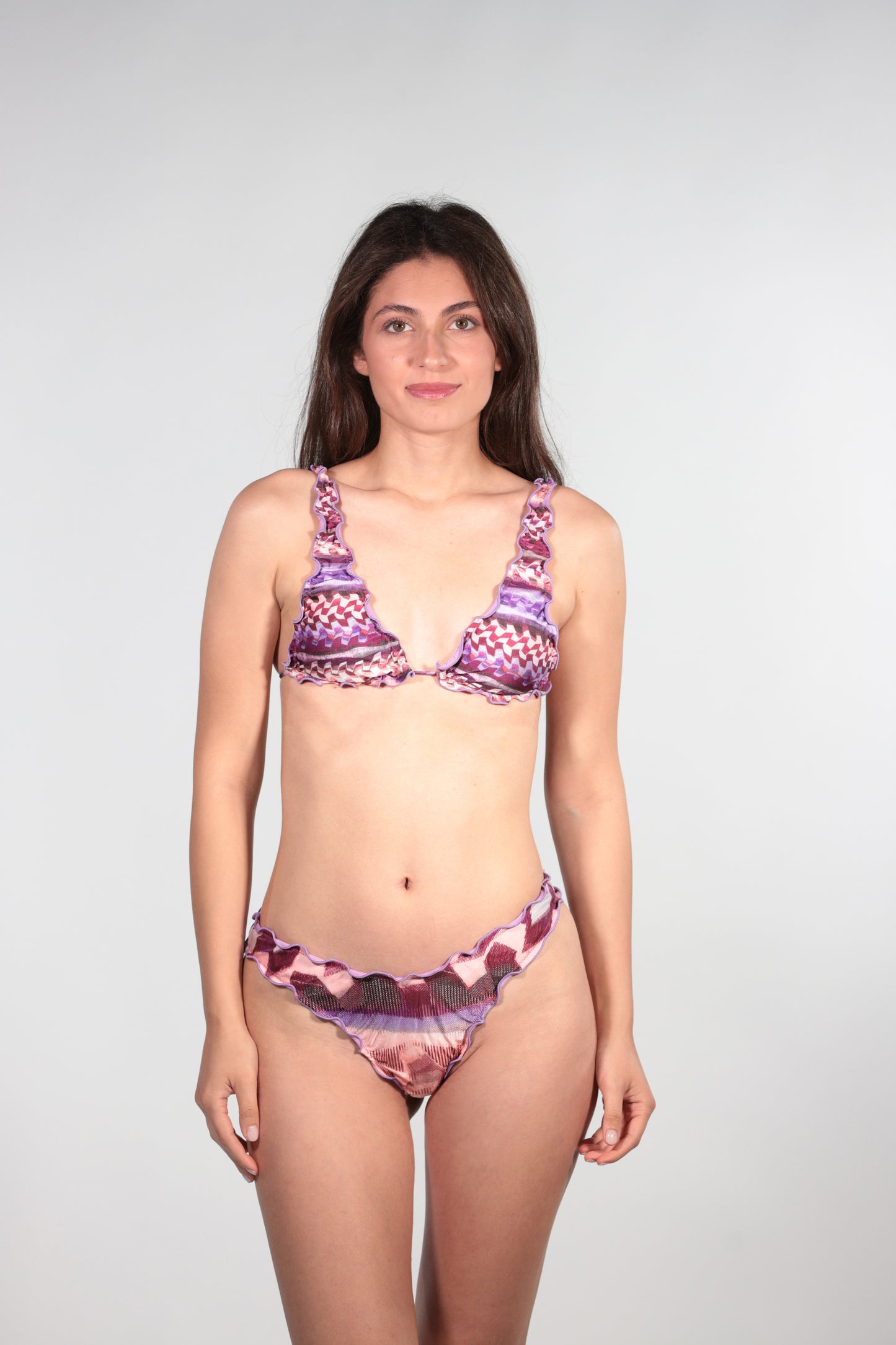 BIKINI F**K TRIANGOLO ALTO CON SLIP AMERICANO FISSO  FANTASIA SW2656-X56