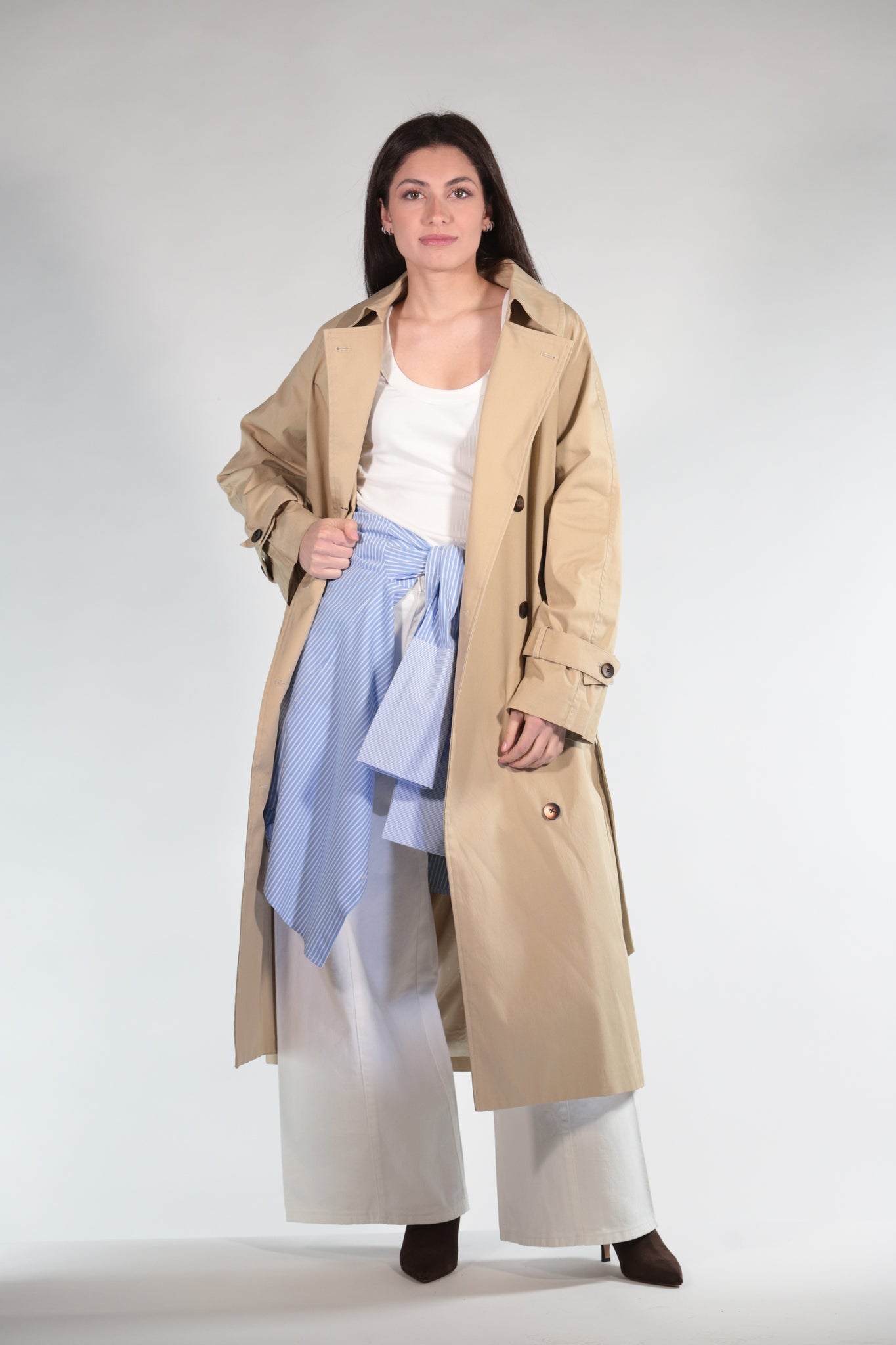 TRENCH LUNGO BEIGE