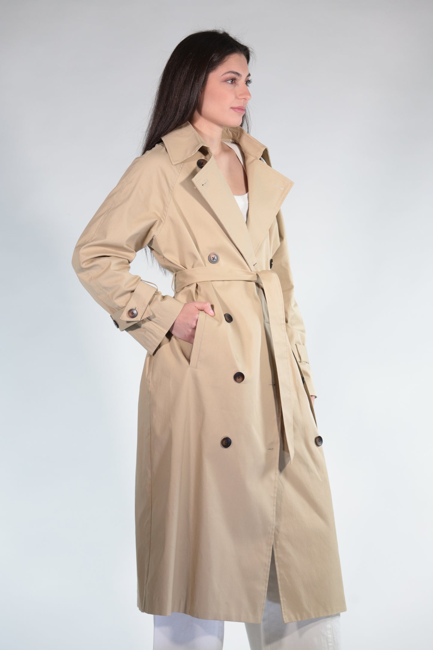 TRENCH LUNGO BEIGE