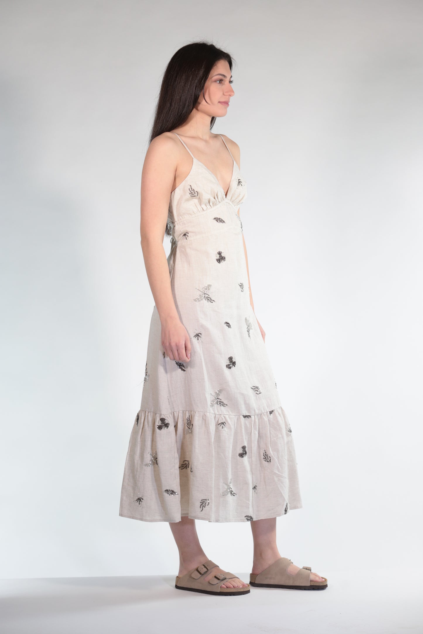 MATILDE ABITO MISTO LINO BEIGE