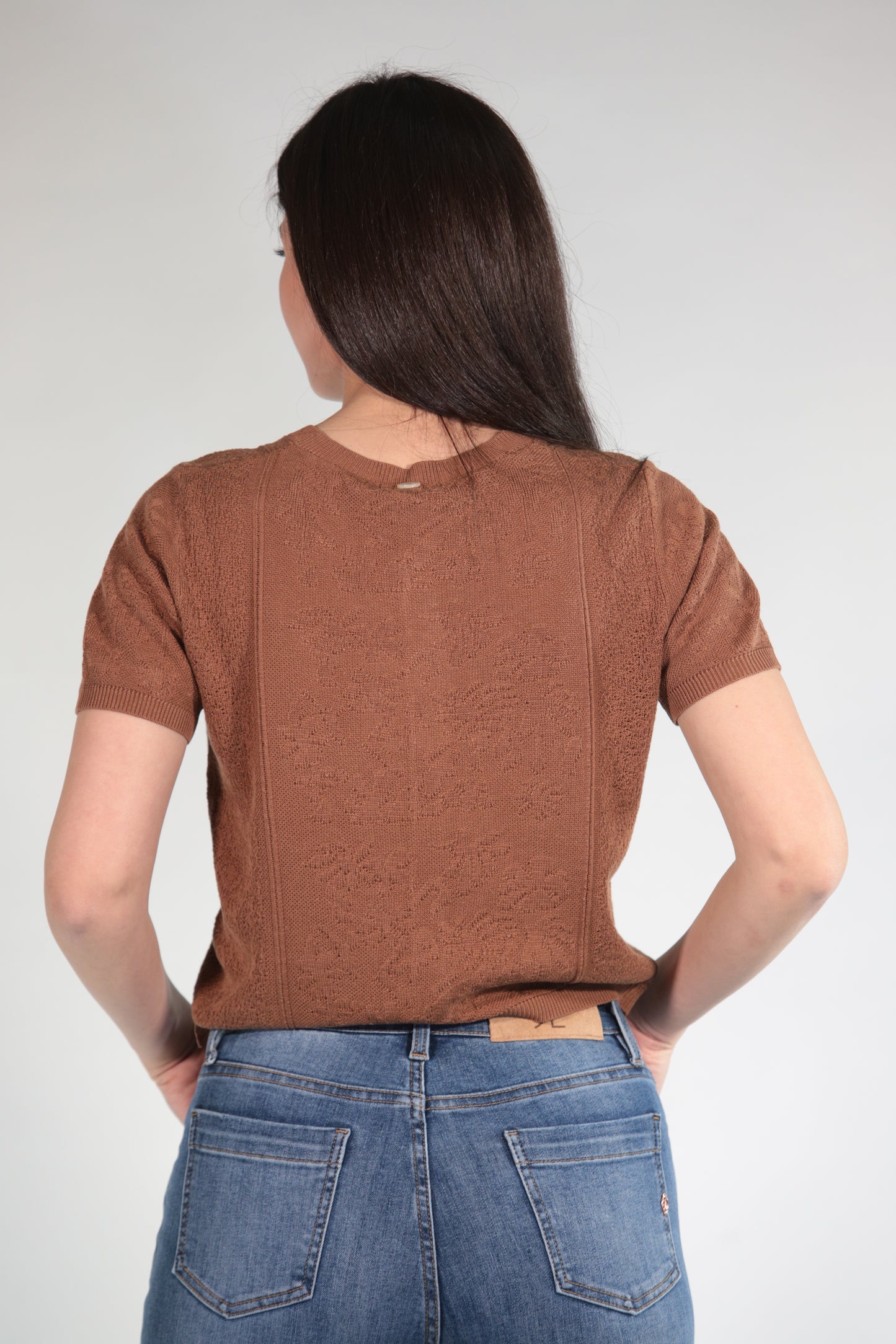 AMBRA CARDIGAN IN FILO BROWN
