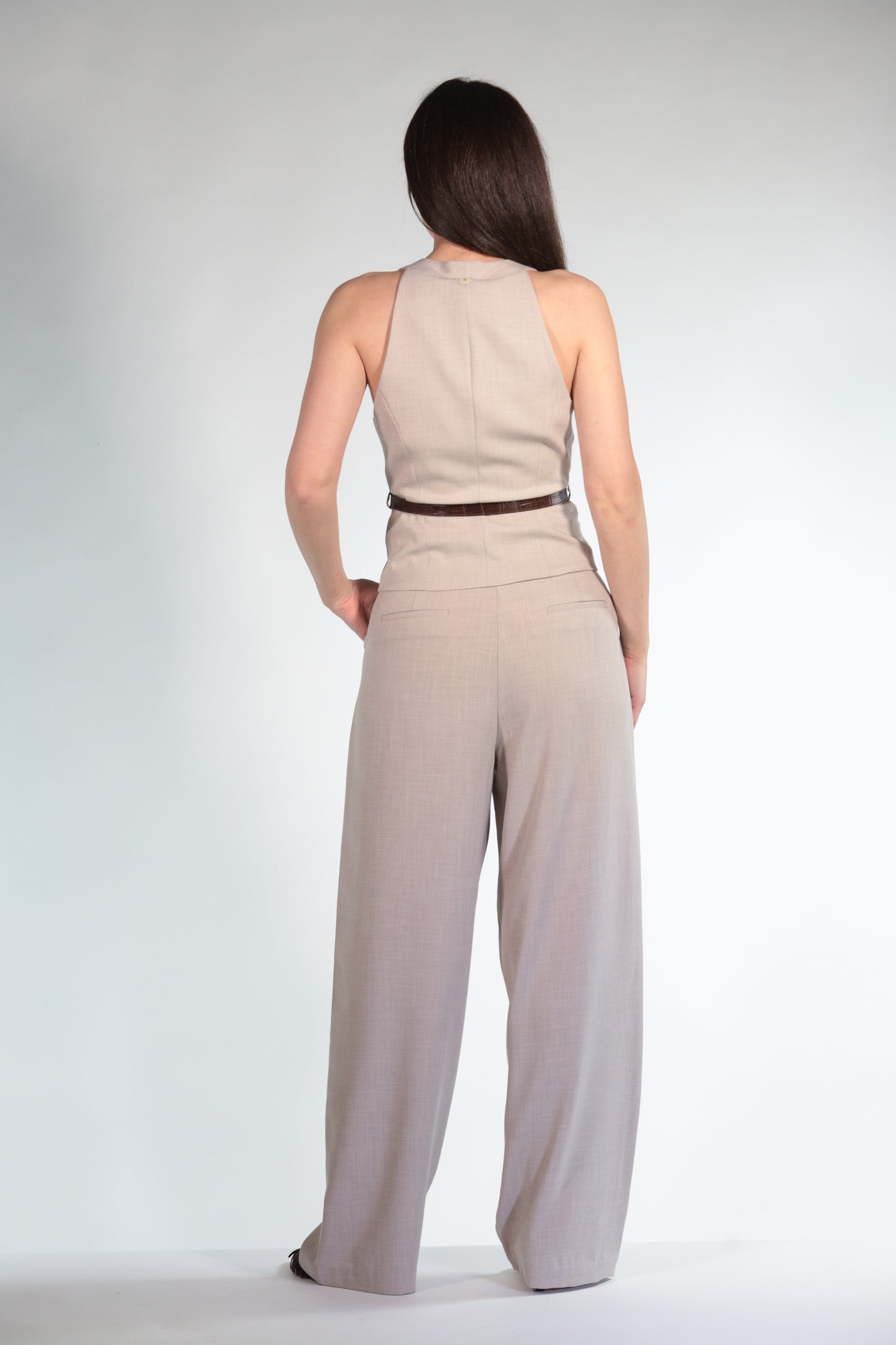GILET MONOPETTO BEIGE