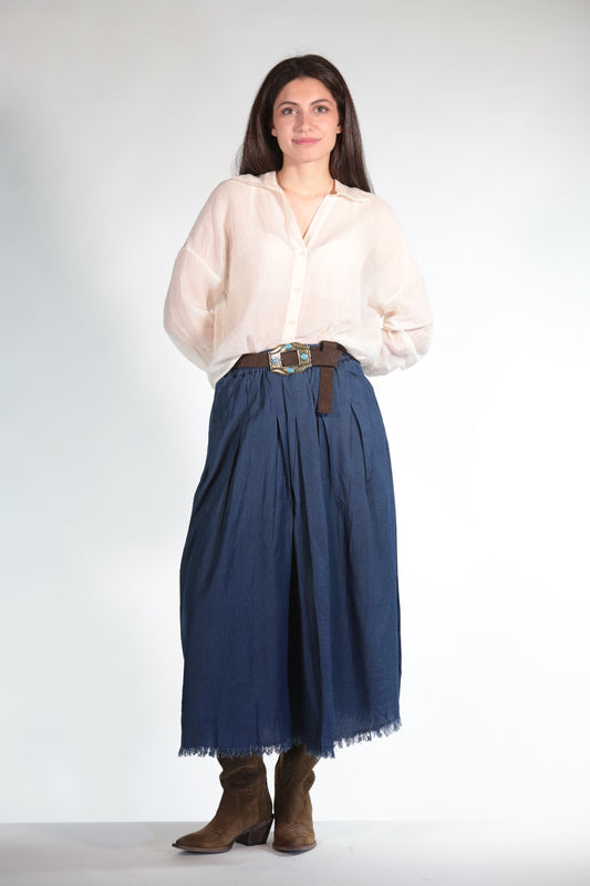 LILY GONNA MIDI CHAMBRAY