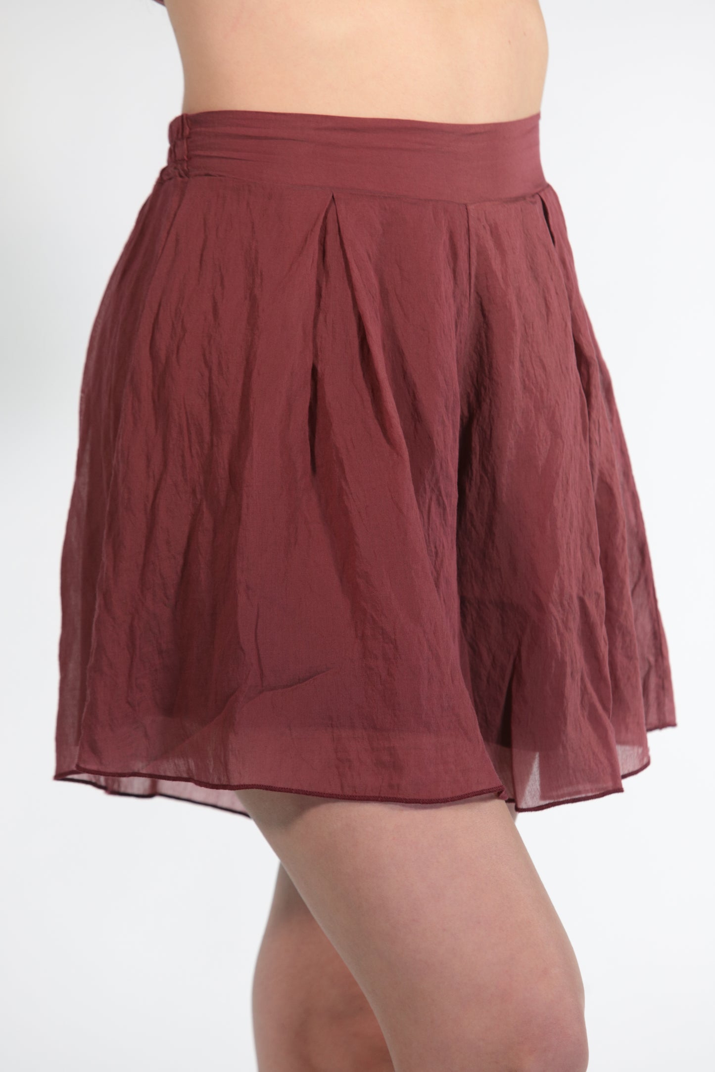 BALI SHORTS SATIN WINE