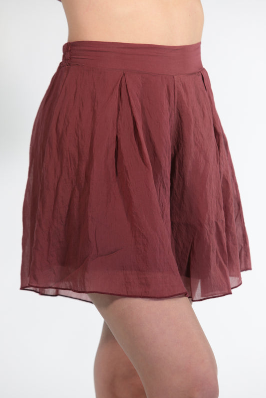 BALI SHORTS SATIN WINE