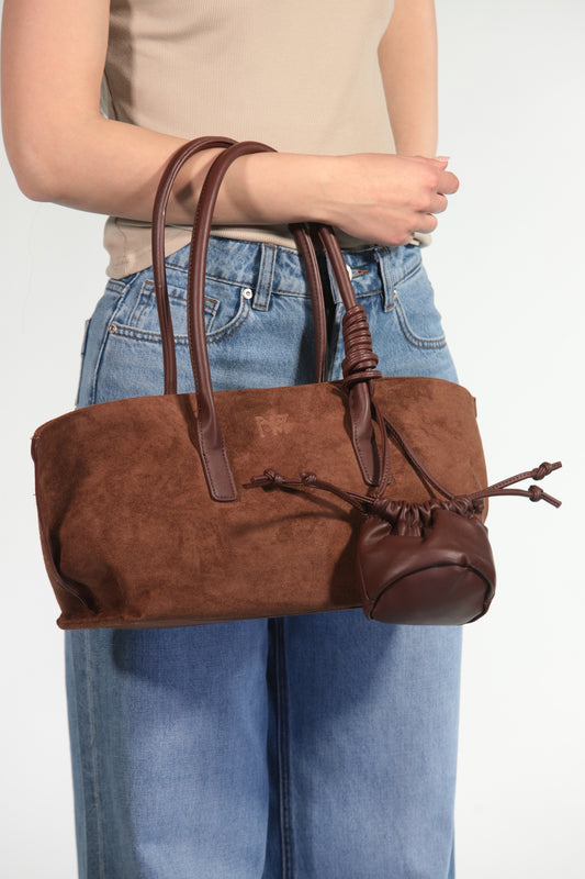 FzByFz TRAPEZIO ECOSUEDE CACAO