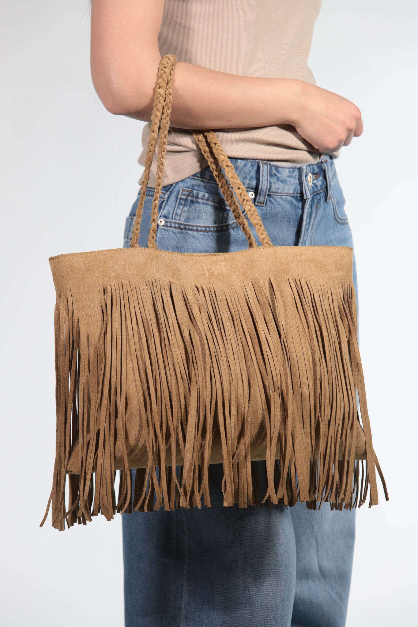 FzByFz BORSA FRANGE BEIGE