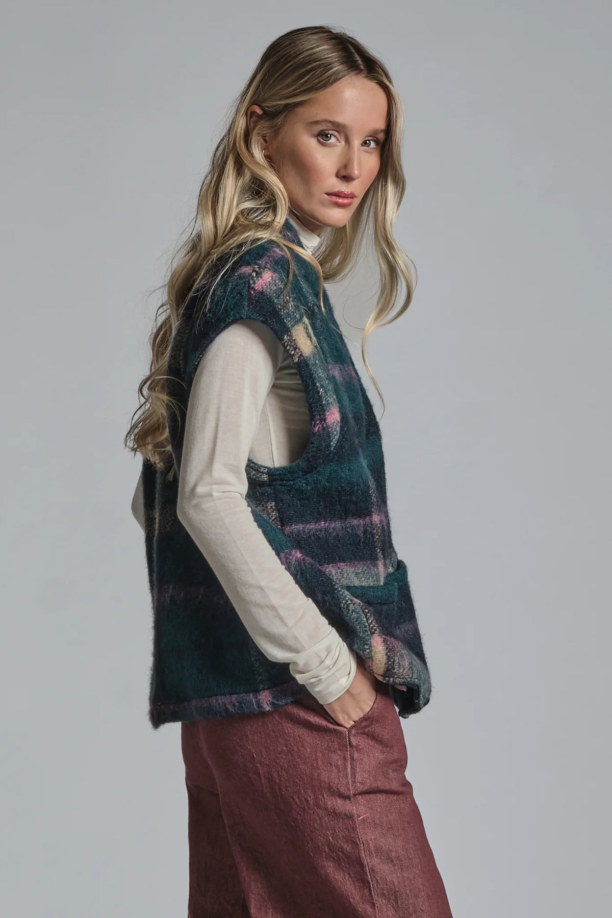 IVETTE GILET IN LANA MULTICOLOR