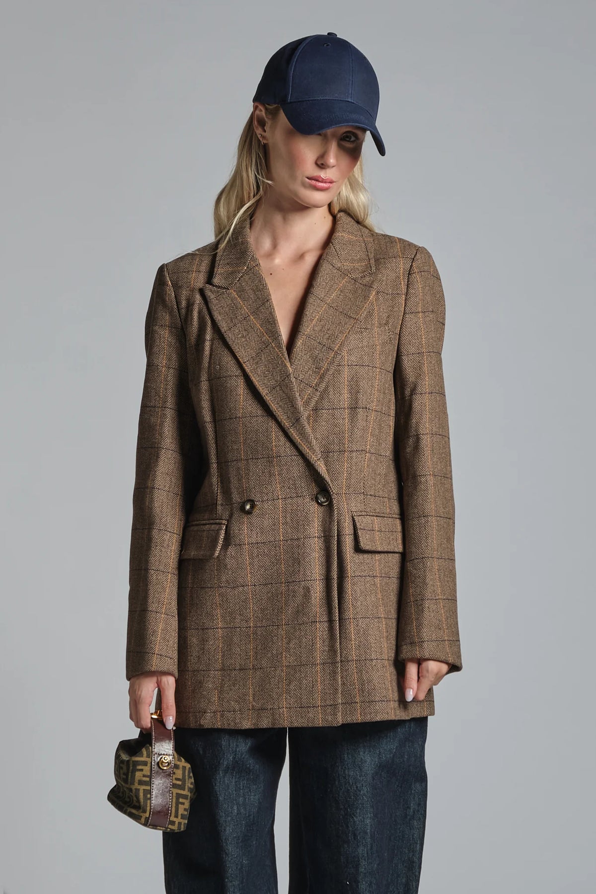 JANET BLAZER DOPPIOPETTO IN LANA MULTICOLOR