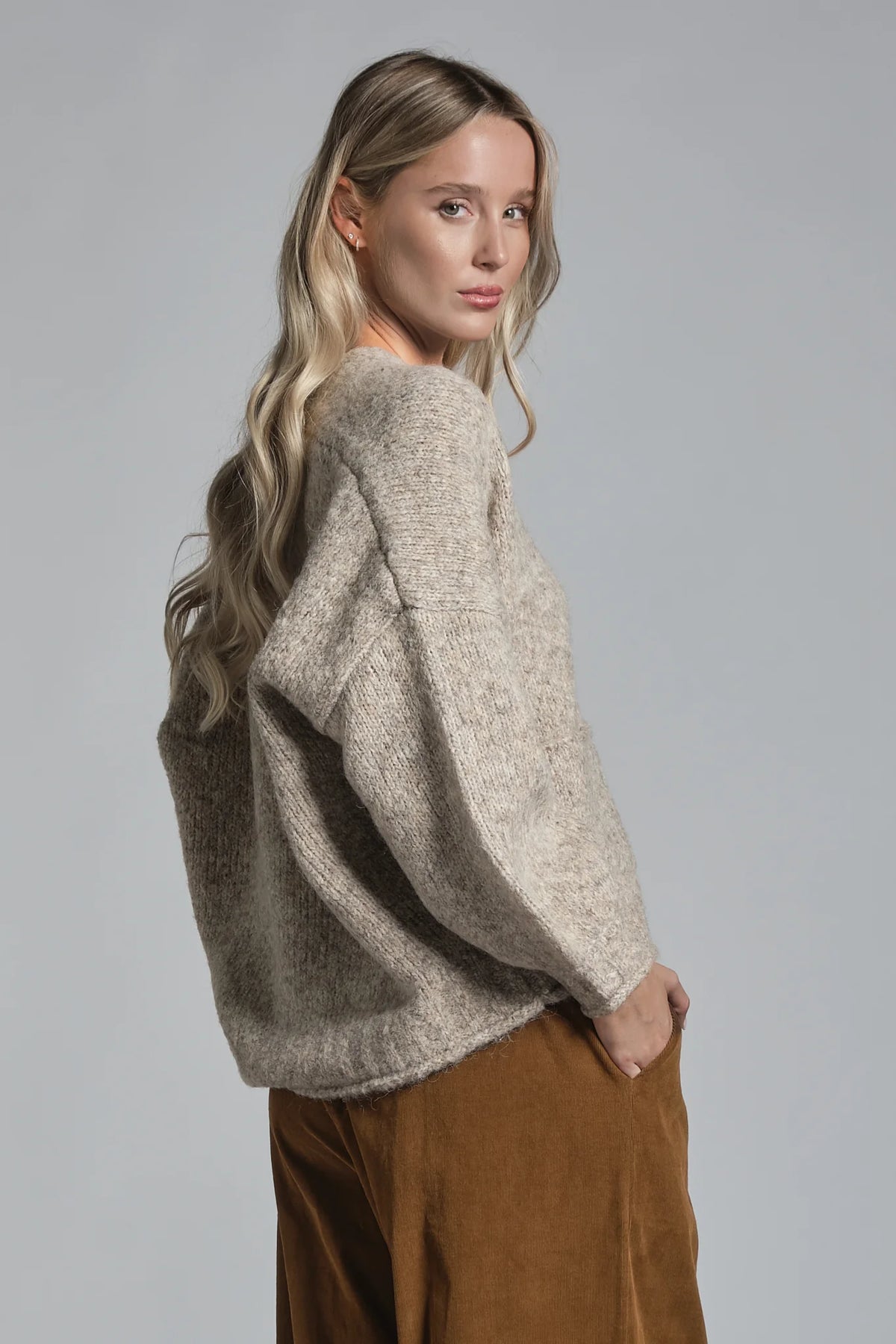 IMPURE CARDIGAN CHELSEA IN MIXED WOOL