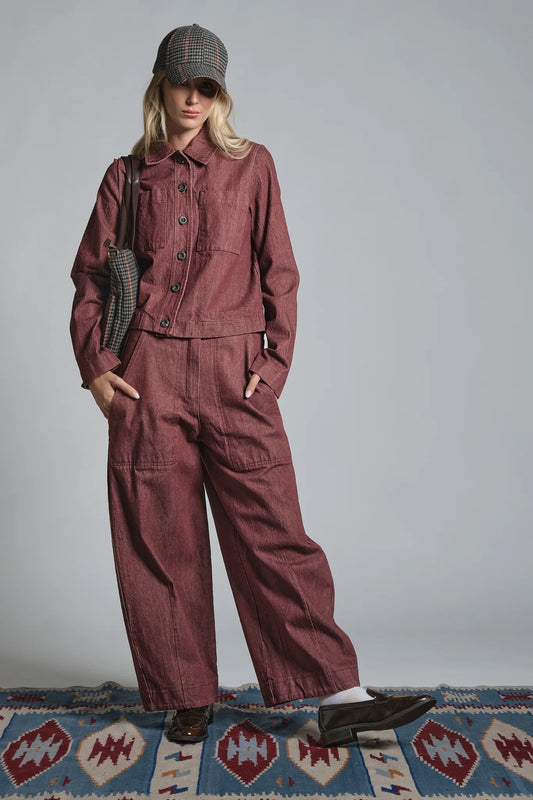 PRUE FATIGUE IN TWILL STRETCH BURGUNDY
