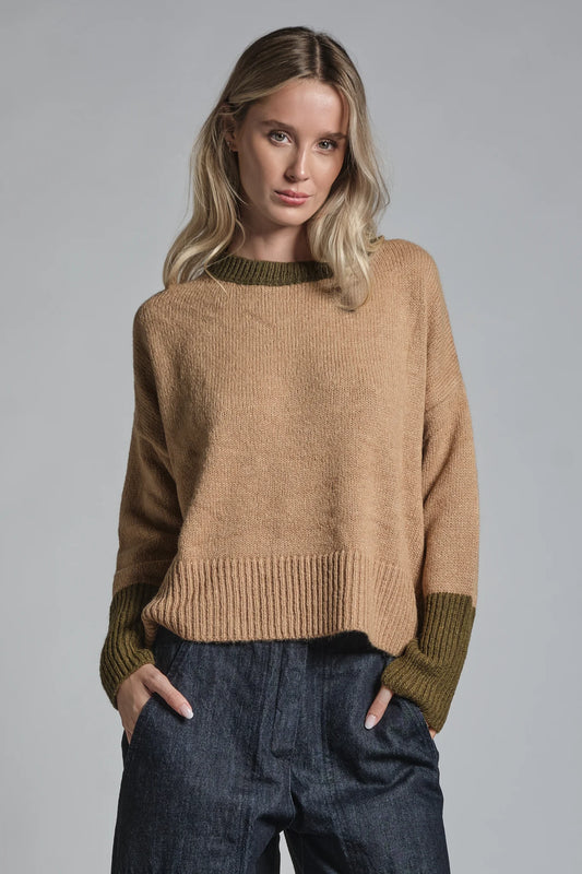 IMPURE MALI MAGLIONE IN MISTO LANA BEIGE