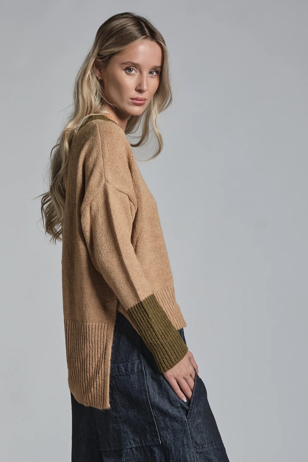 IMPURE MALI MAGLIONE IN MISTO LANA BEIGE