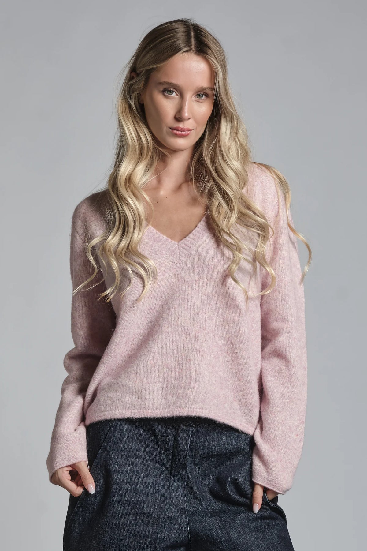 IMPURE VIDA MAGLIONE IN MISTO ALPACA GLICINE
