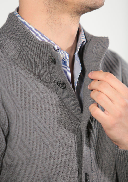 JACK GIUBBINO HERRINGBONE IN MERINOS GREY