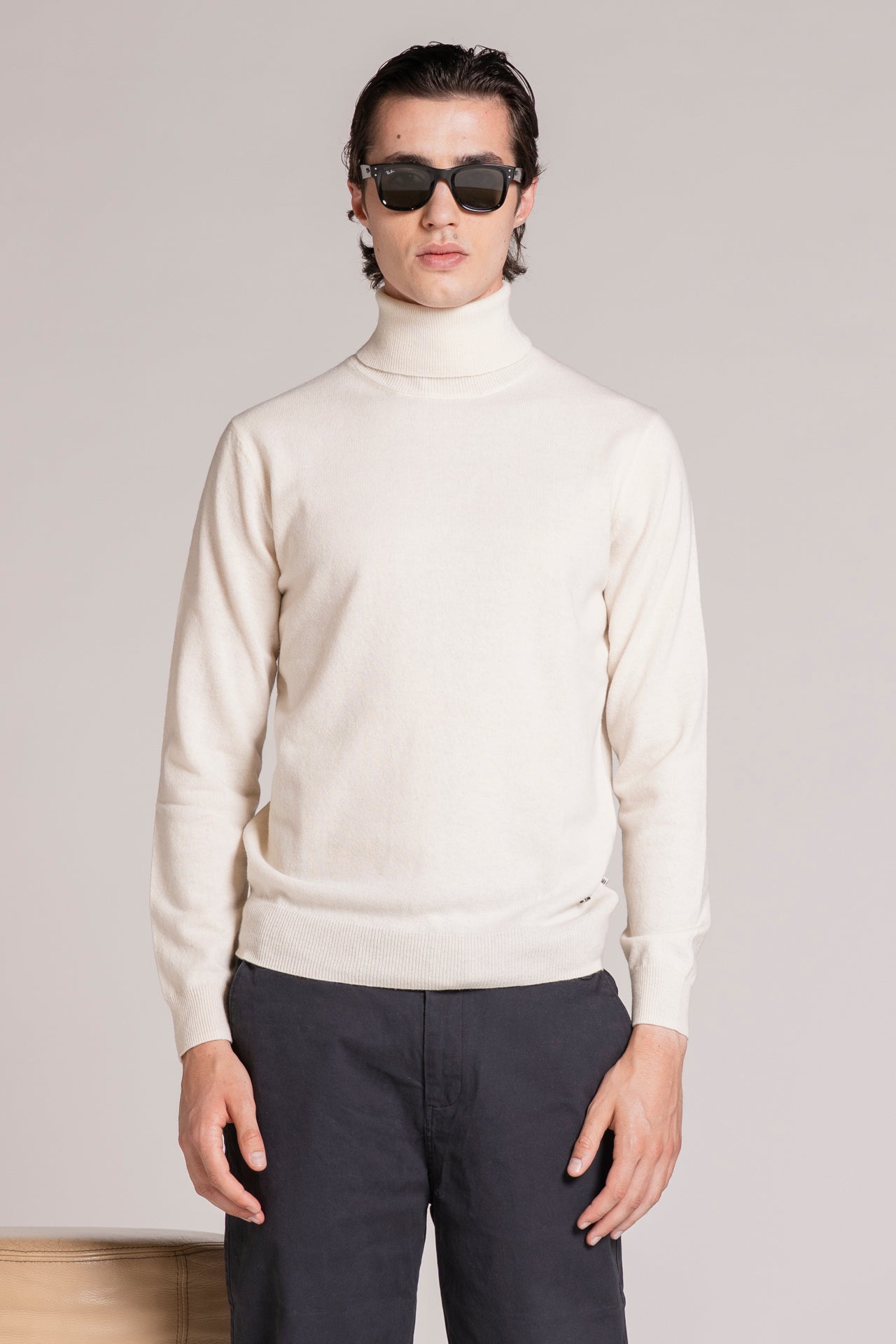 JUSTIN DOLCEVITA IN LAMBSWOOL OFF WHITE