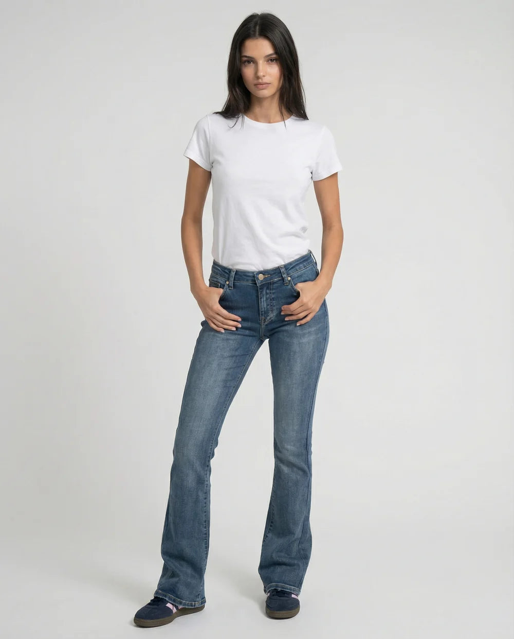 MET JEANS SLIM BOOTCUT DENIM LAVAGGIO CHIARO