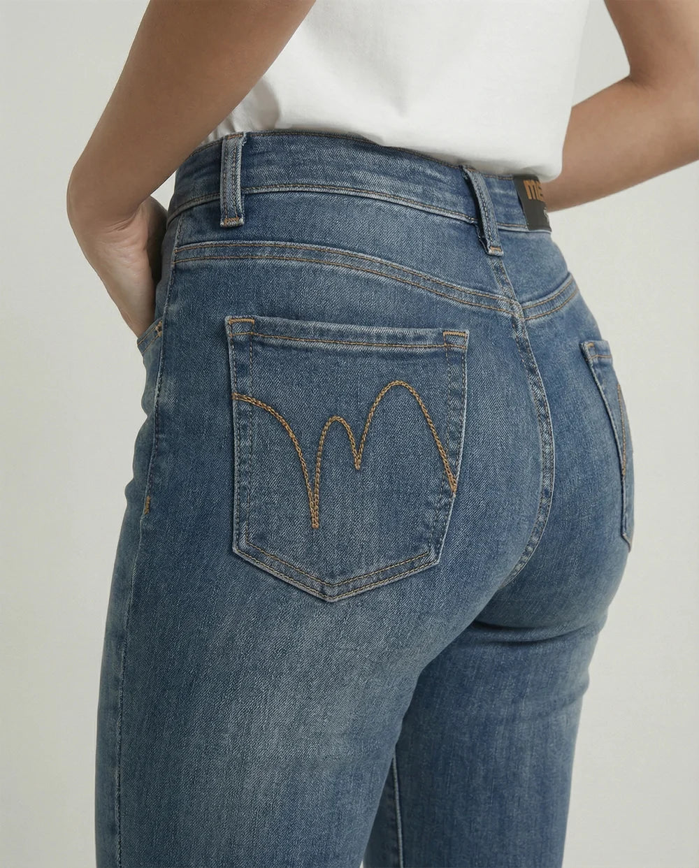 MET JEANS SLIM BOOTCUT DENIM LAVAGGIO CHIARO