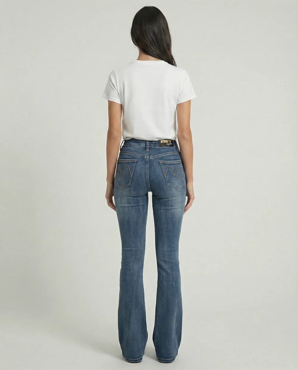 MET JEANS SLIM BOOTCUT DENIM LAVAGGIO CHIARO
