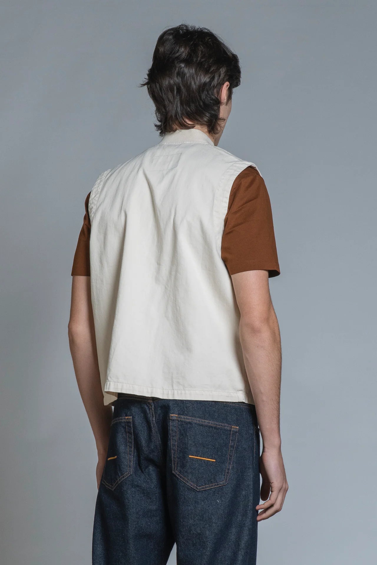 MARSH GILET BULL DENIM OFF WHITE