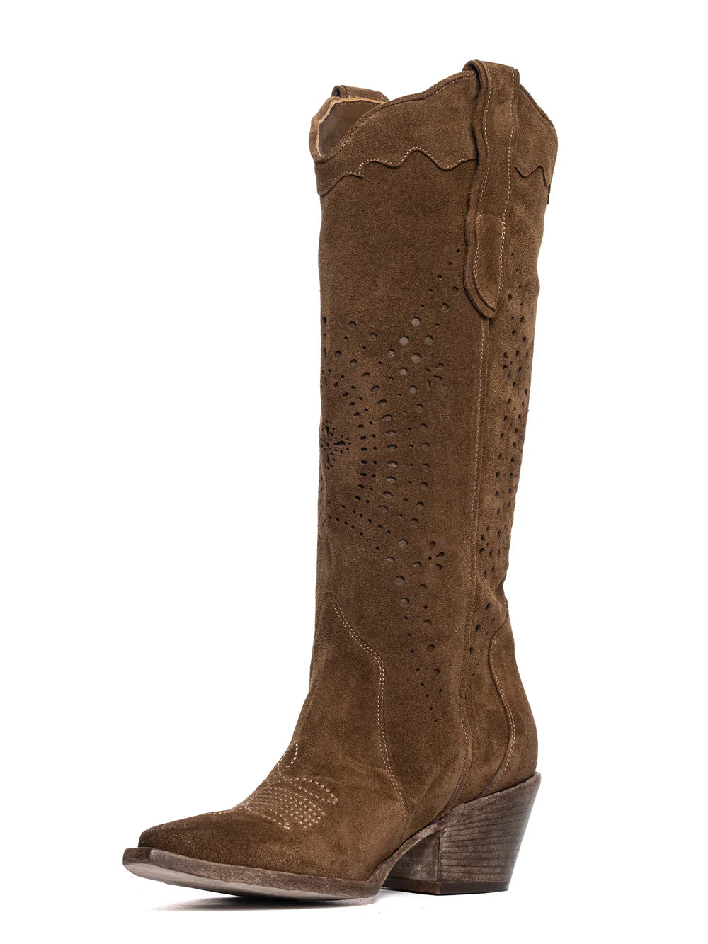 CURIOSITE' "MICHELA" STIVALE TEXANO IN CAMOSCIO ANTILOPE
