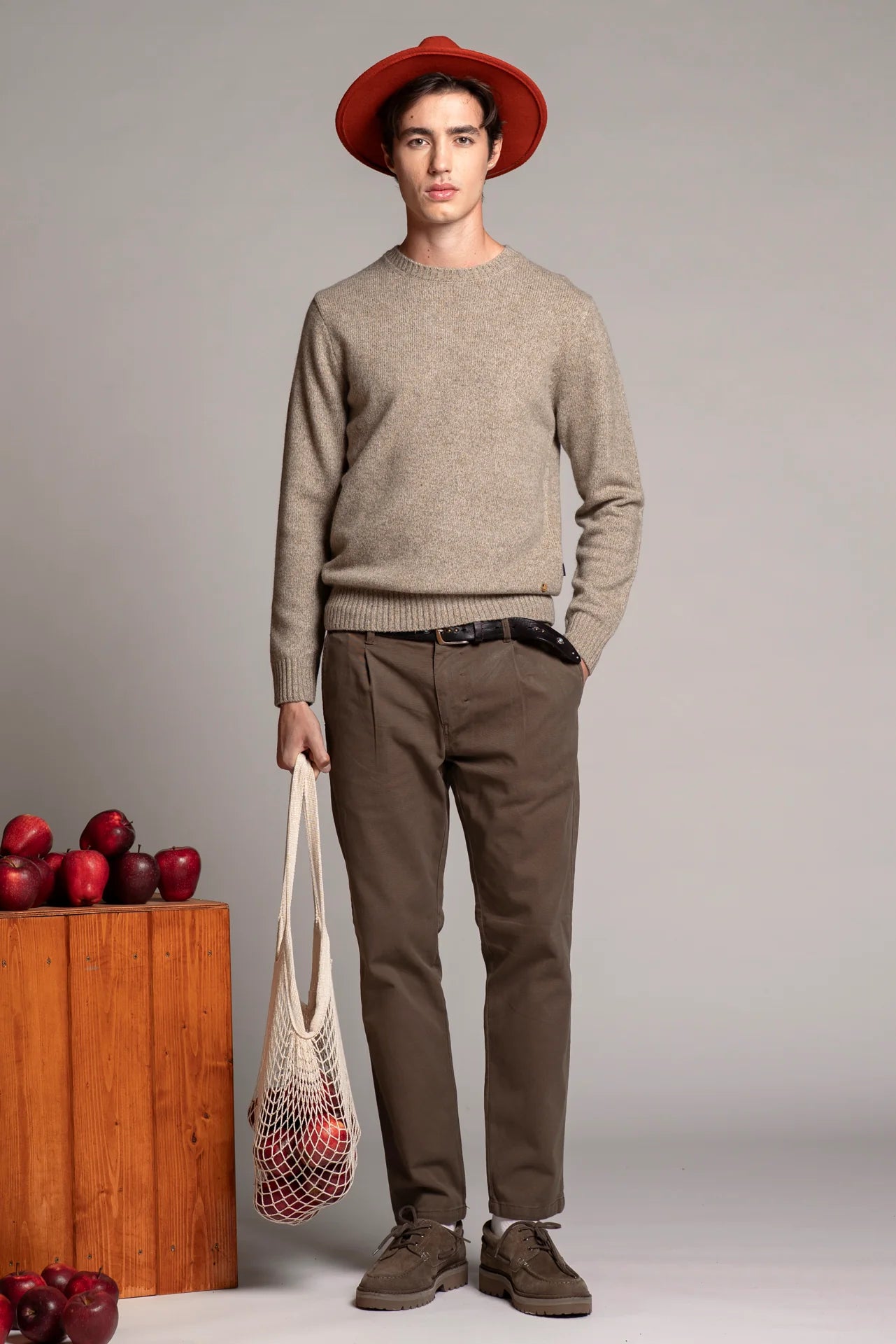 MIHARA CHINO LONG IN CAVALLERY GREEN