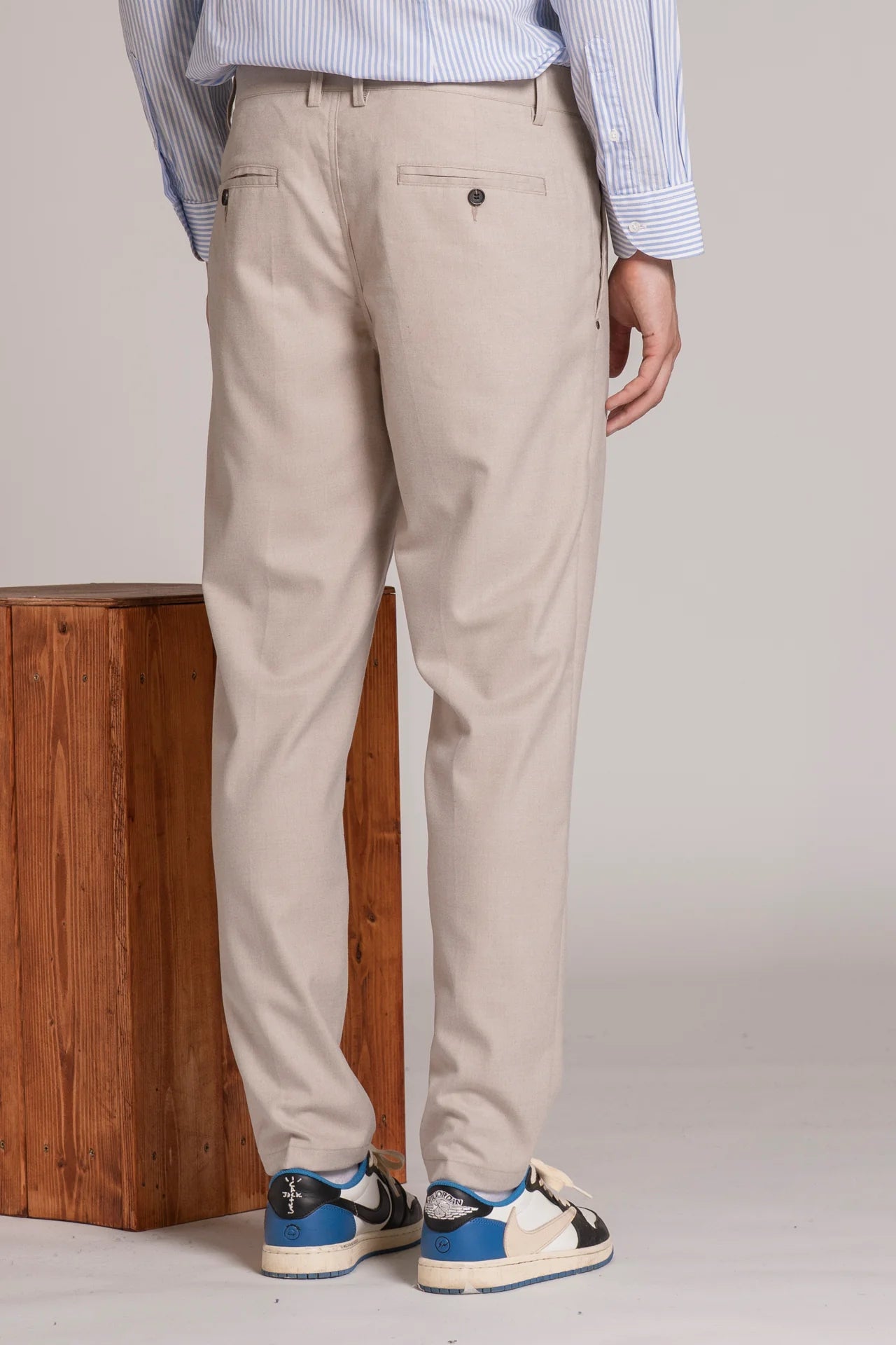 MIHARA CHINO LONG  MIXED VISCOSA ECRU