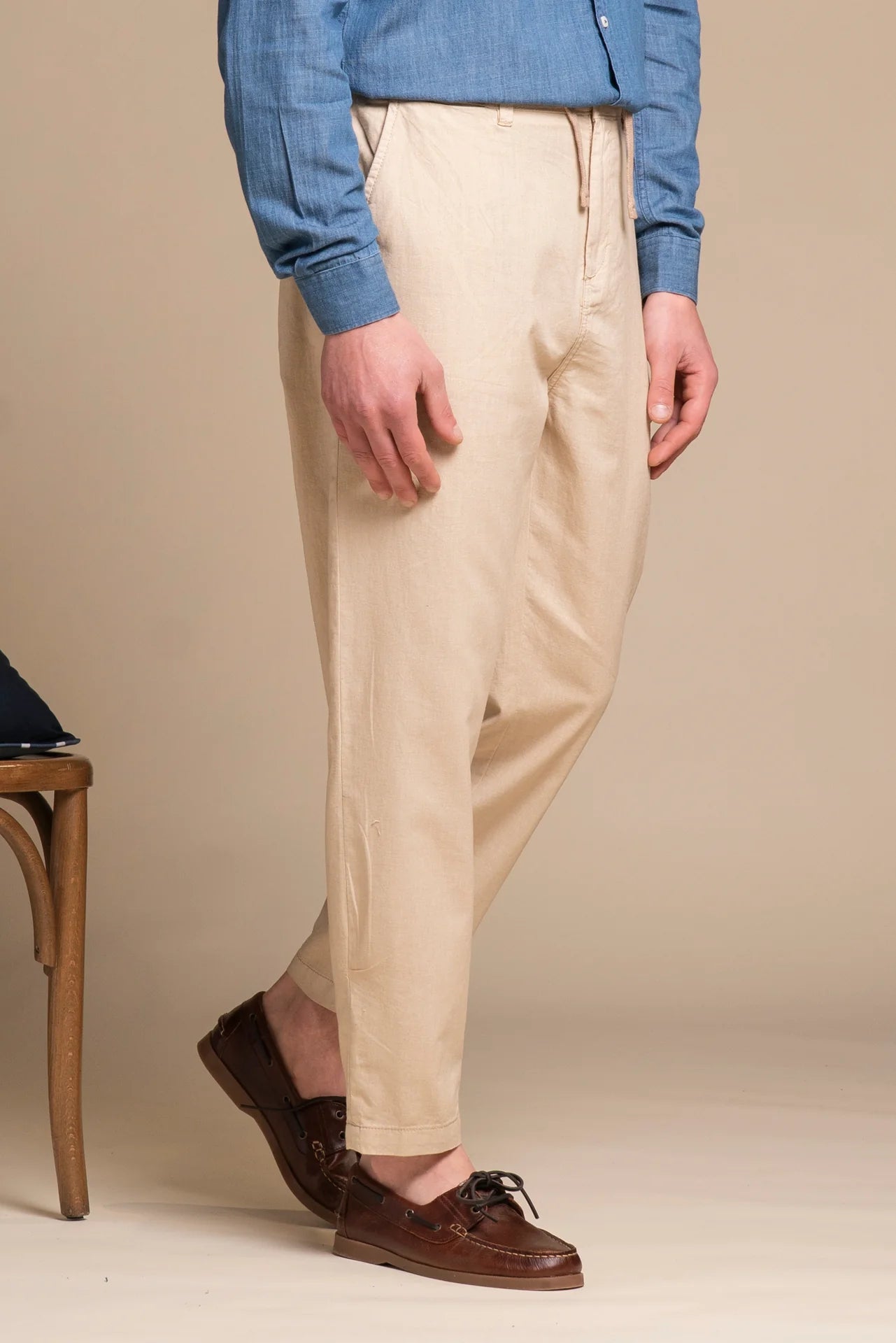 MILES CHINO LINO SABBIA COMFORT FIT