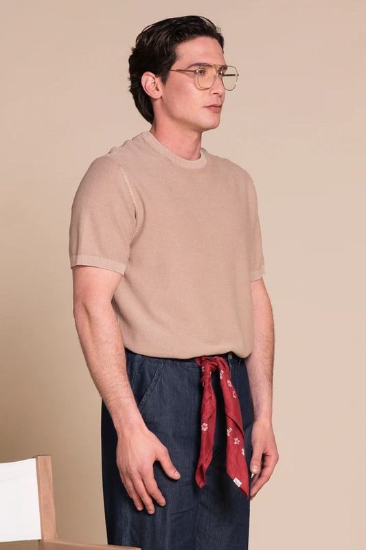JARED T-SHIRT IN FILO BEIGE