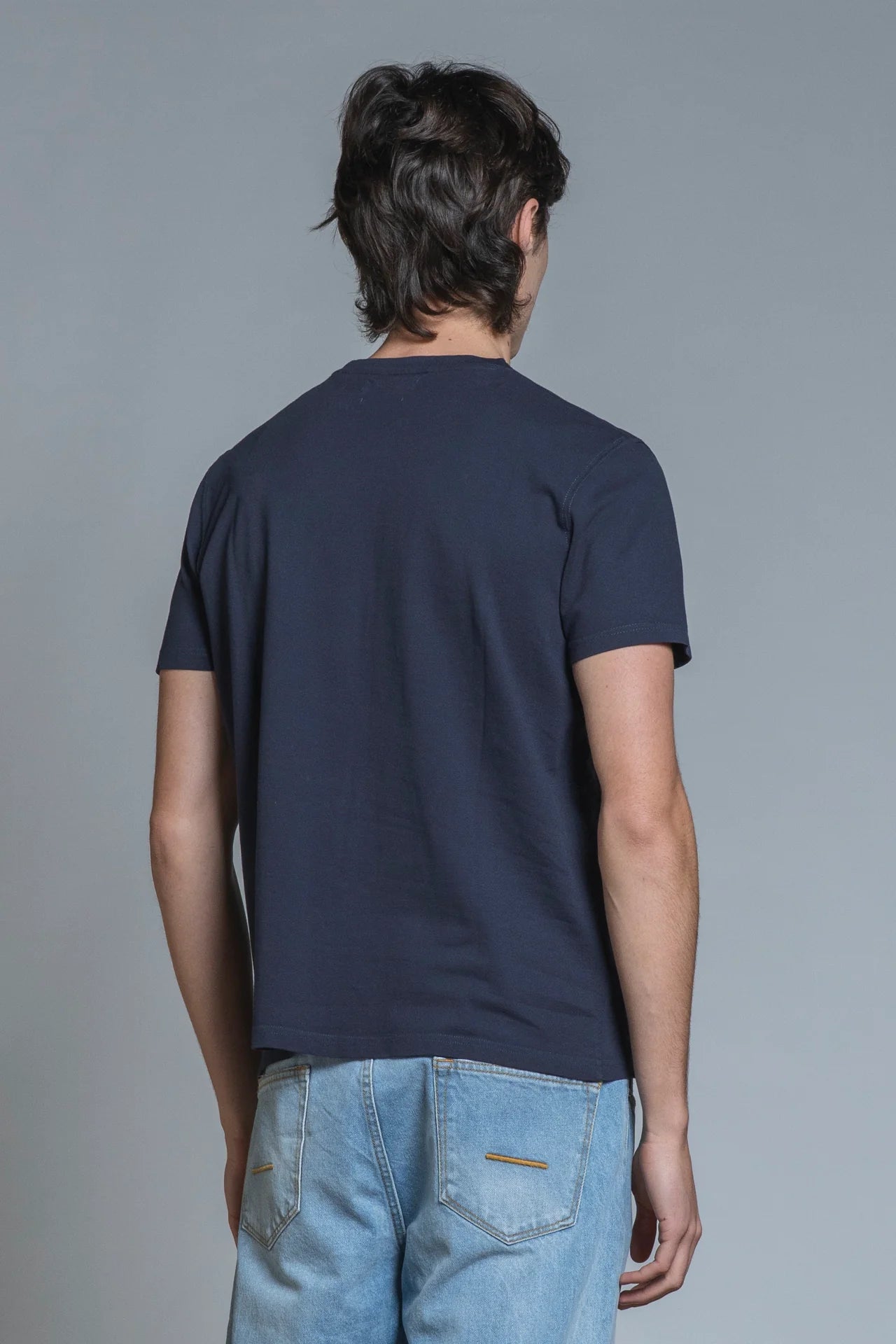 JOSHUA T-SHIRT IN PIQUET STRETCH NAVY