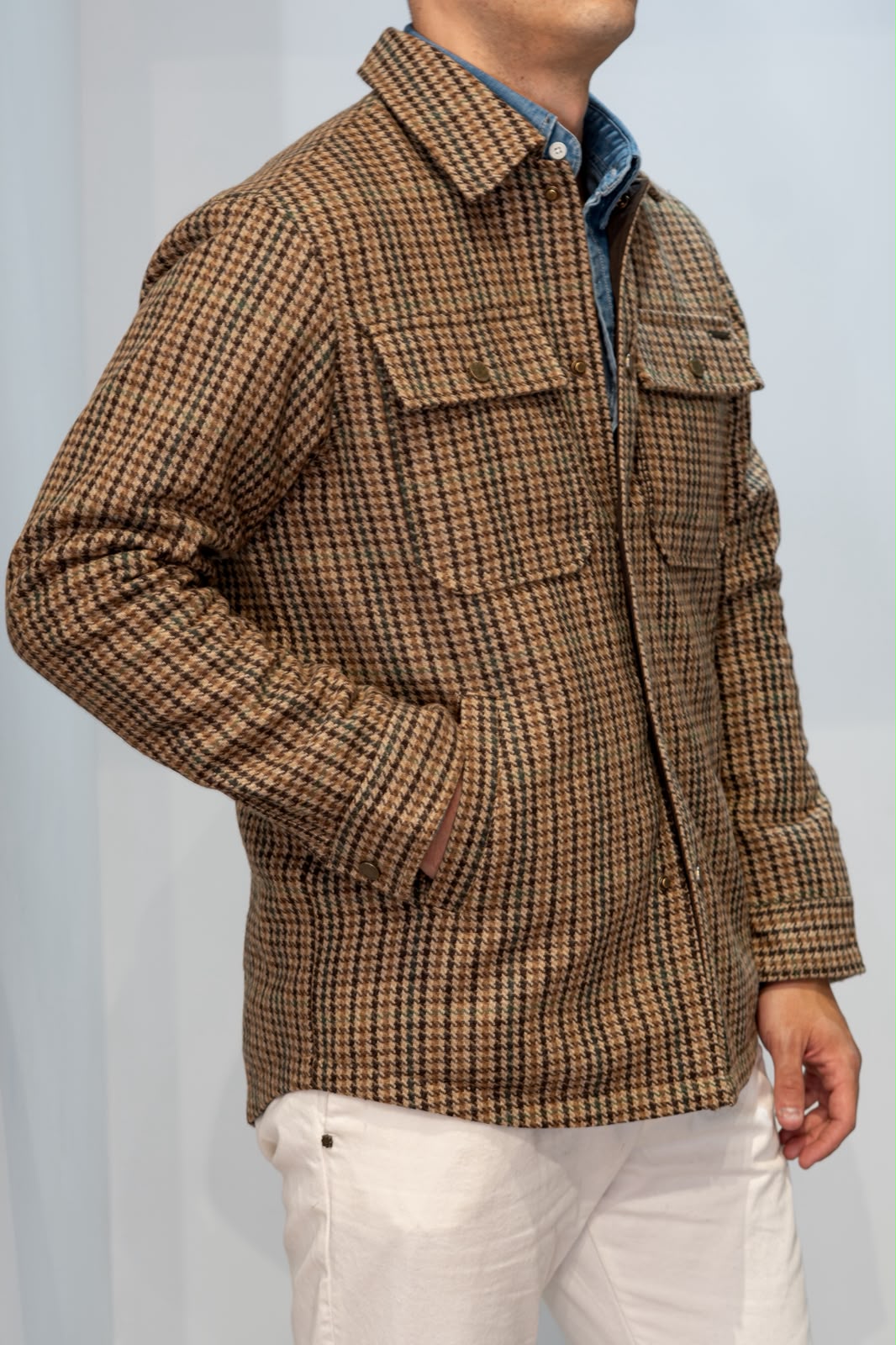 OVERSHIRT IN PIED DE POULE