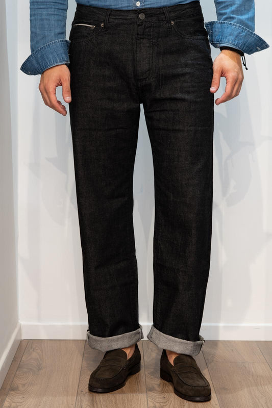 RYTUAL DENIM SELVEDGE "CIMOSATO" ZERO WASH BLACK - L33