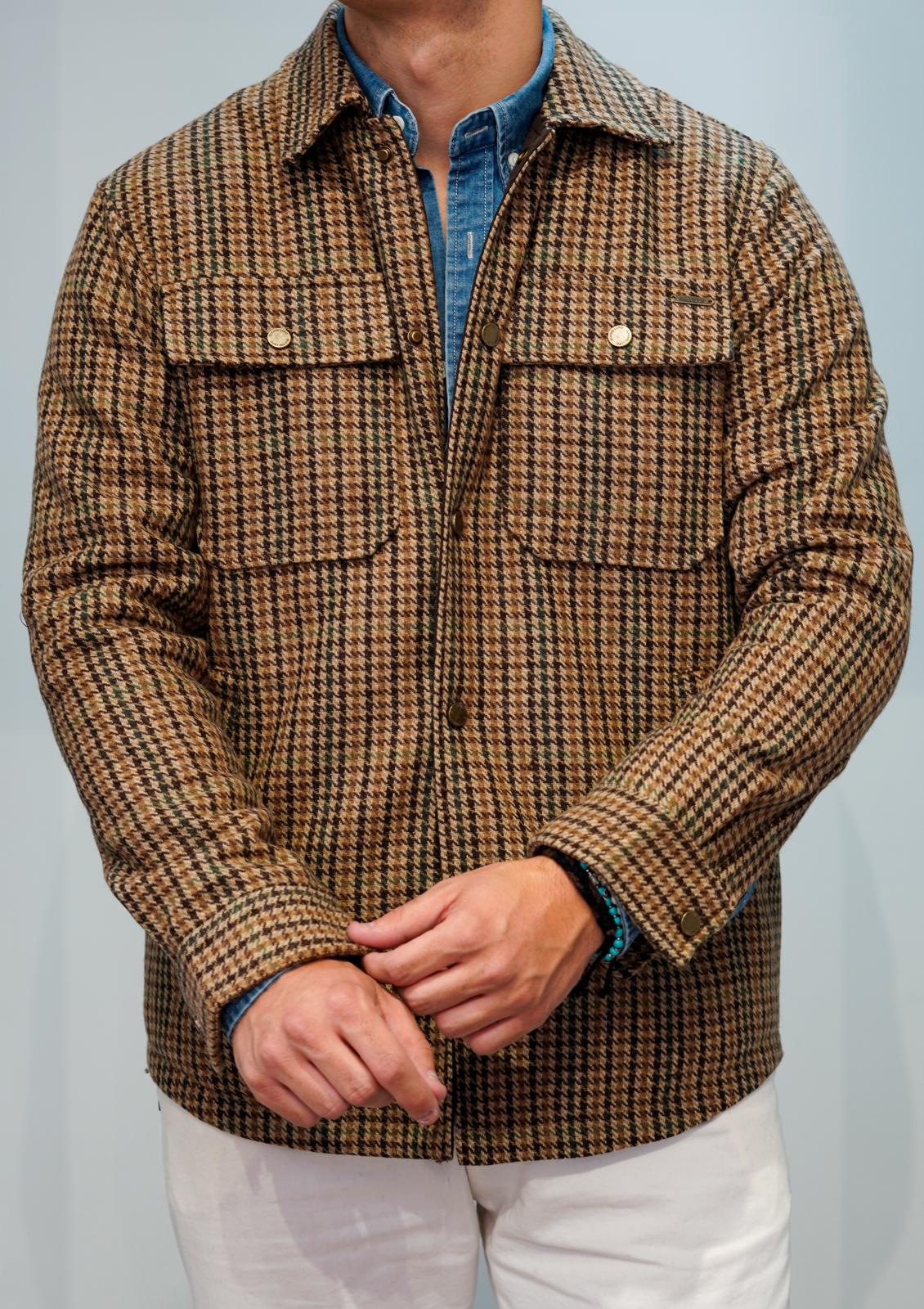 OVERSHIRT IN PIED DE POULE