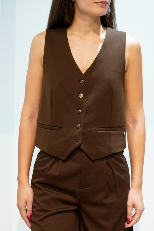 GL GILET SARTORIALE BROWN
