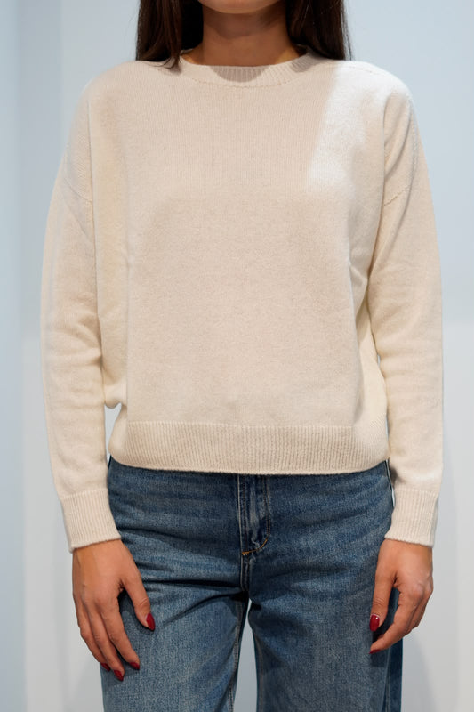 RETOIS MAGLIONE GIROCOLLO CASHMERE LATTE