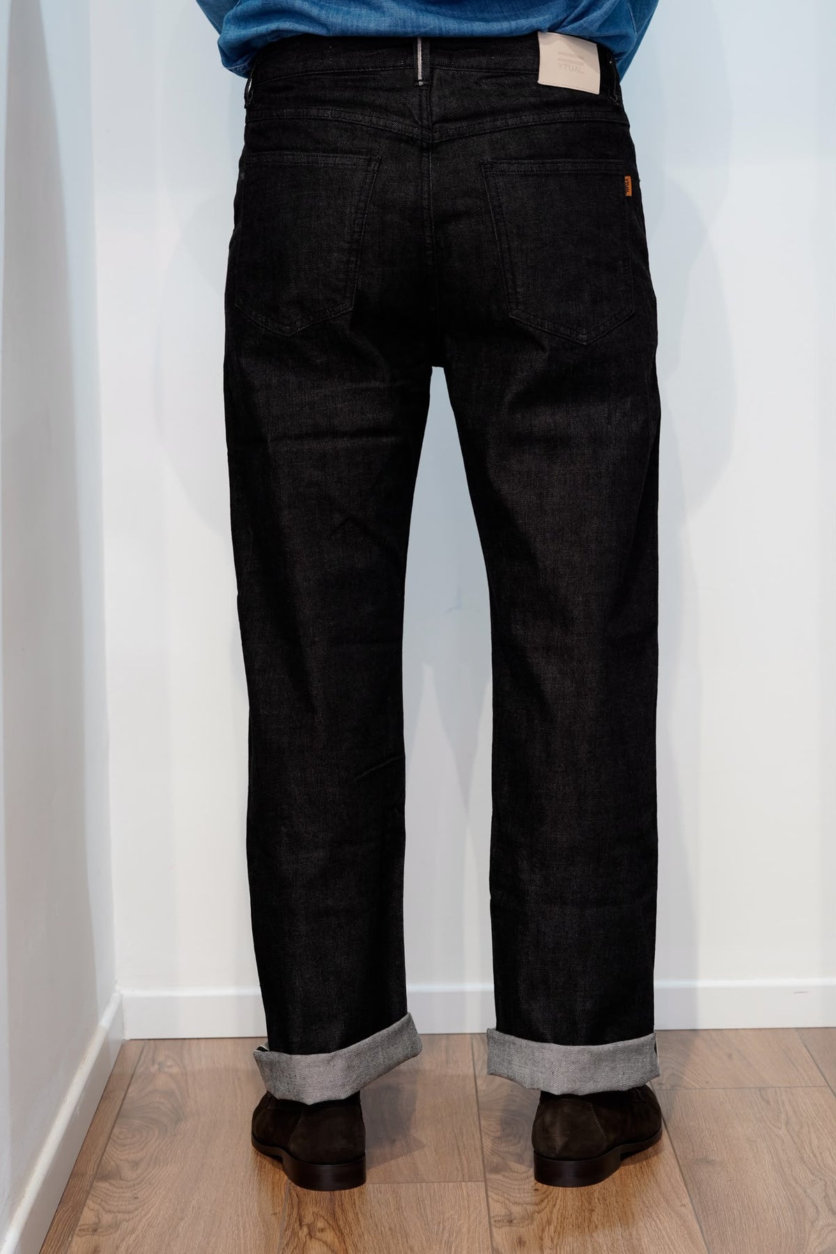 RYTUAL DENIM SELVEDGE "CIMOSATO" ZERO WASH BLACK - L33