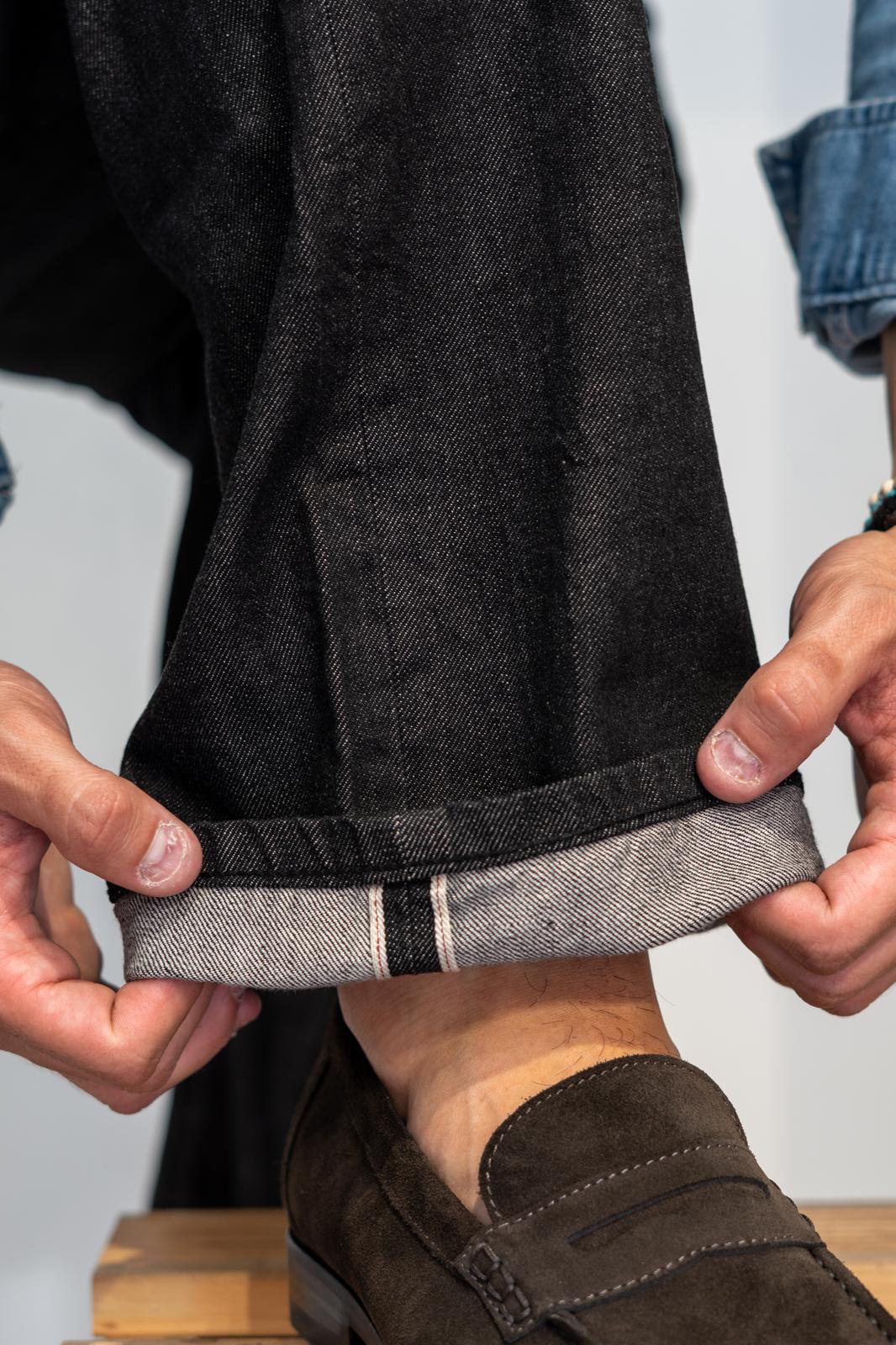 RYTUAL DENIM SELVEDGE "CIMOSATO" ZERO WASH BLACK - L33