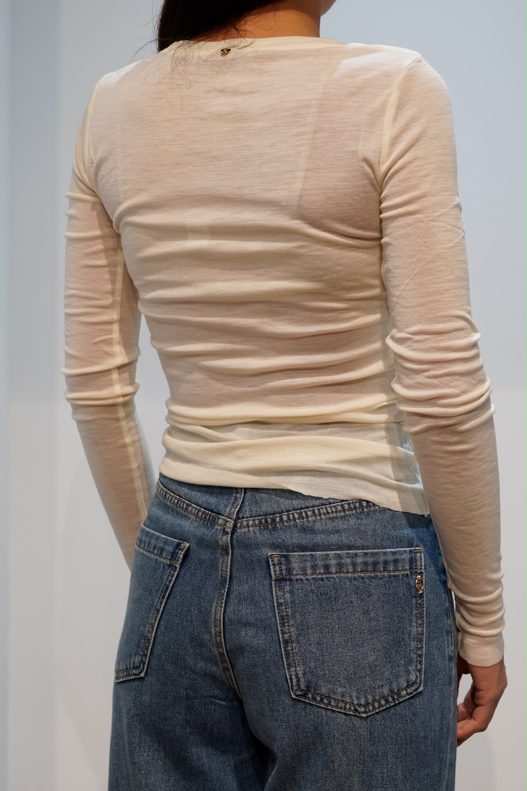 GL MAGLIA SOTTO GIACCA IN MISTO LANA LATTE