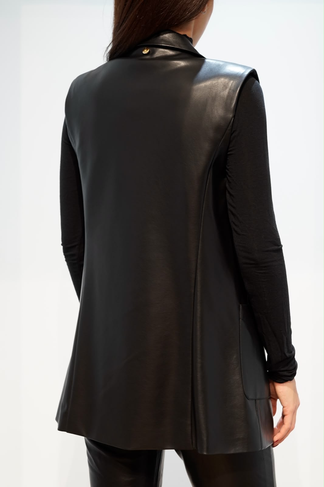 GL GILET ECOPELLE BLACK