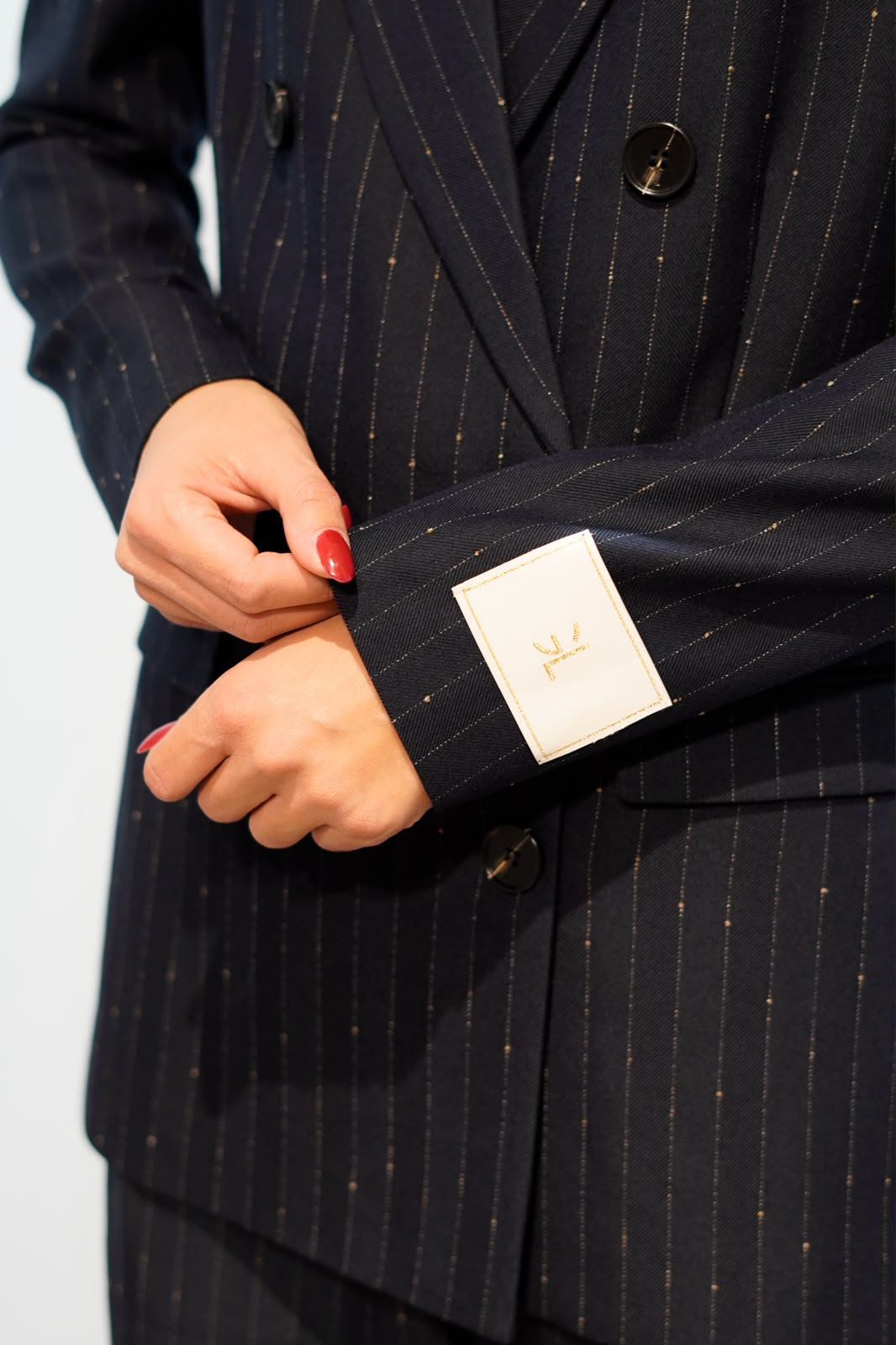 GL BLAZER DOPPIOPETTO NAVY GESSATO