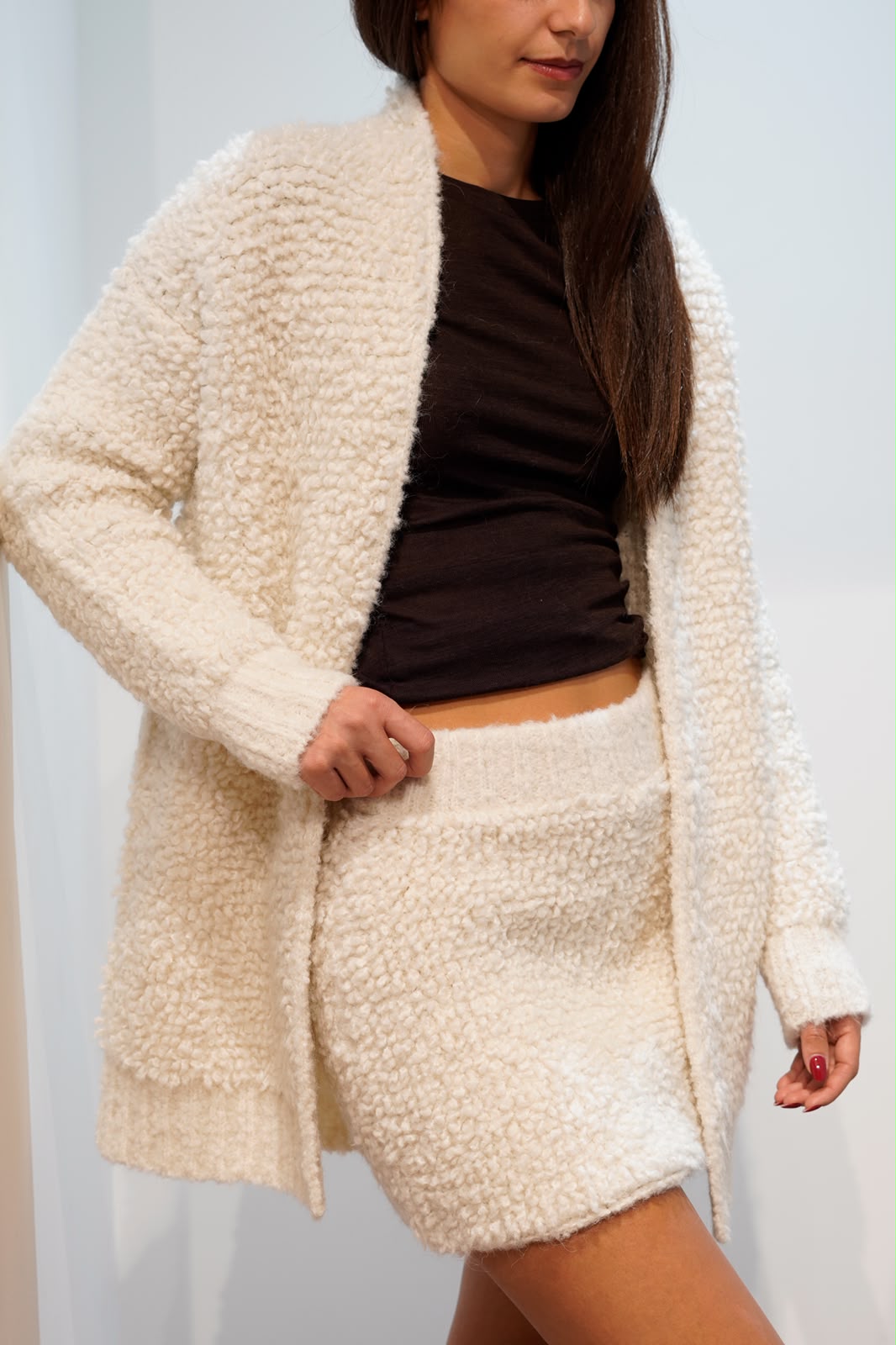 RETOIS COORDINATO IN LANA EFFETTO BOUCLE'