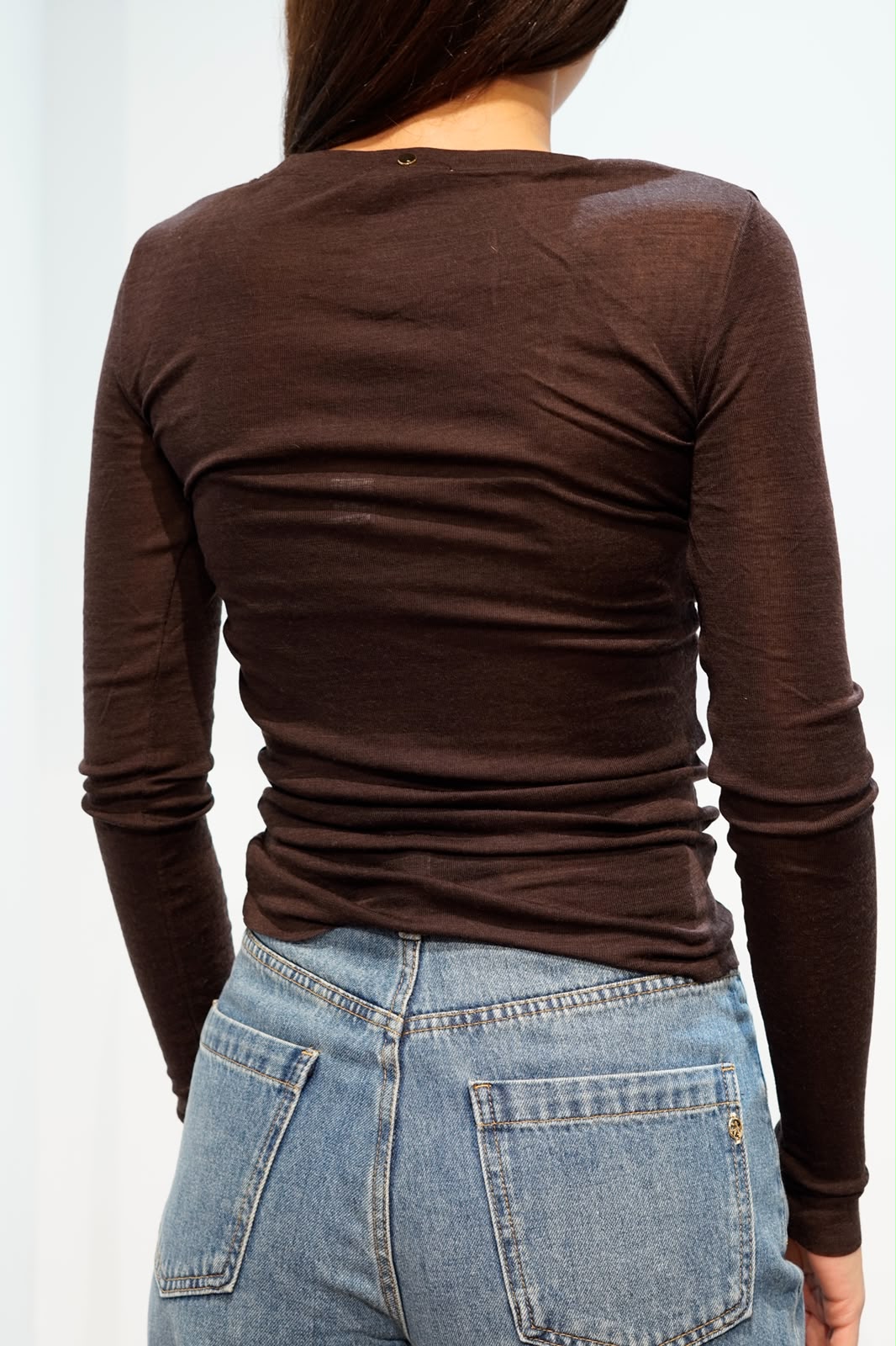 GL MAGLIA SOTTO GIACCA IN MISTO LANA CIOCCOLATO