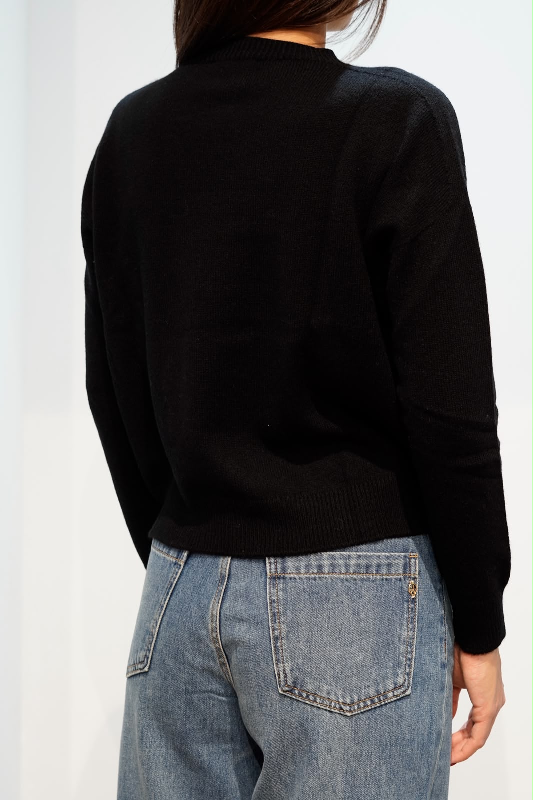 RETOIS MAGLIONE GIROCOLLO IN CASHMERE NERO
