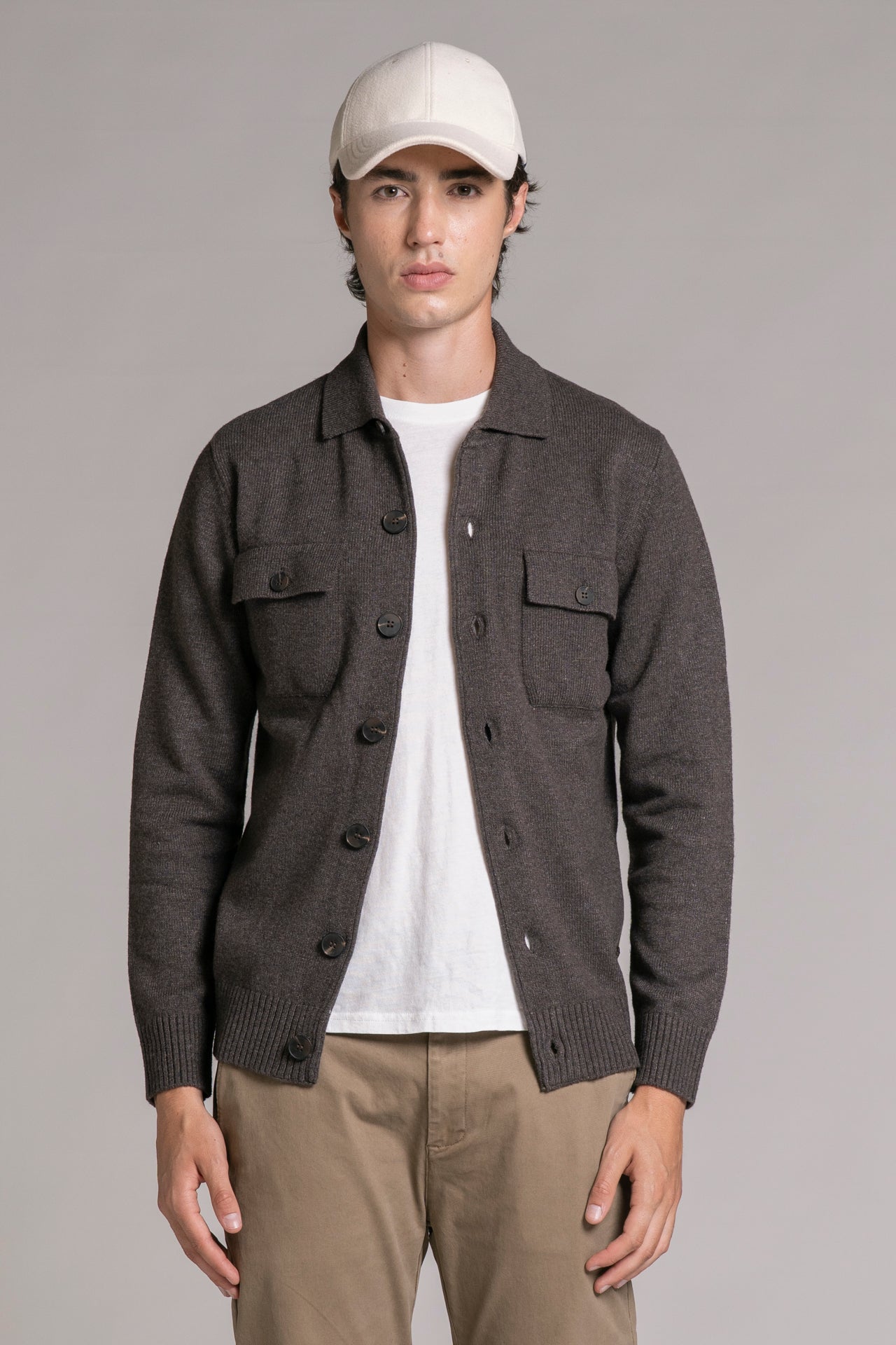 ZACK OVERSHIRT IN LAMBSWOOL BROWN