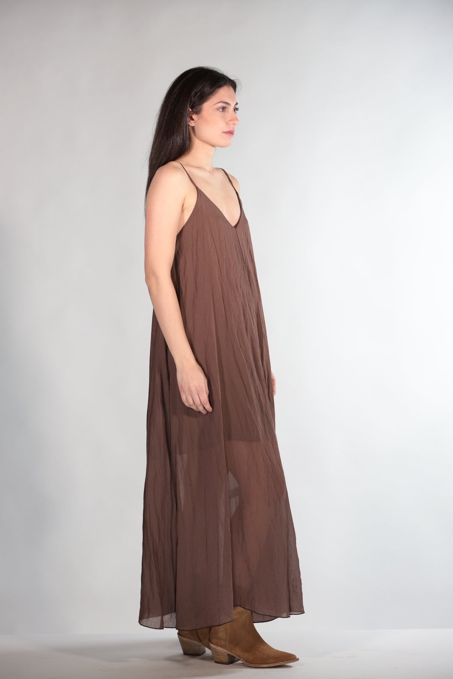 ALBA ABITO SATIN CHOCCOLATE