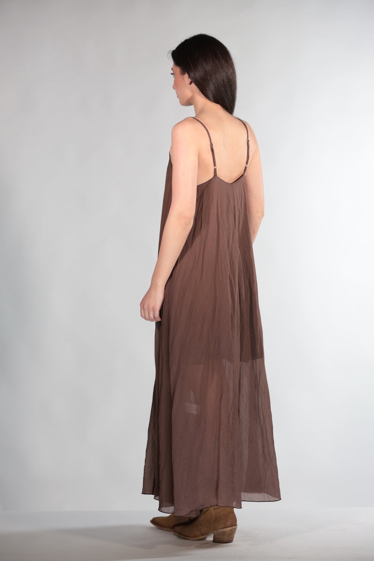 ALBA ABITO SATIN CHOCCOLATE