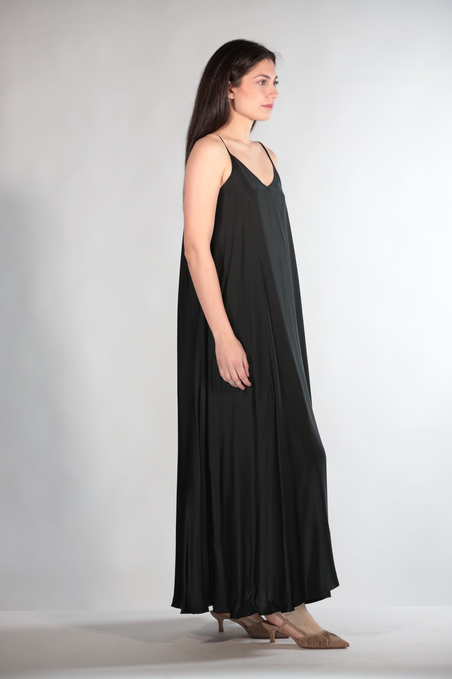 ANITA ABITO SATIN BLACK