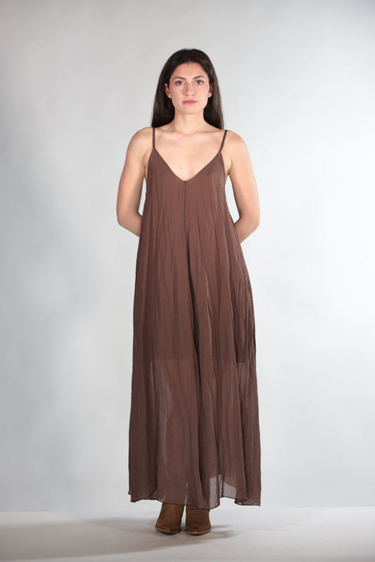 ALBA ABITO SATIN CHOCCOLATE