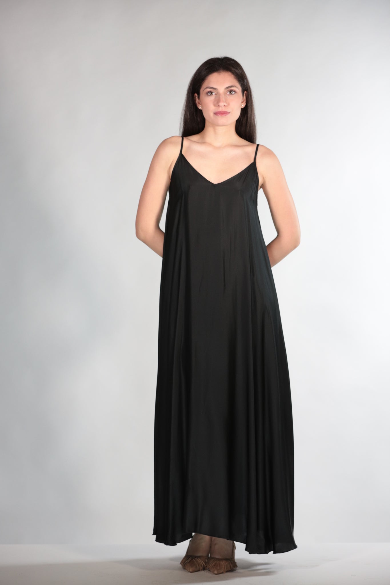 ANITA ABITO SATIN BLACK