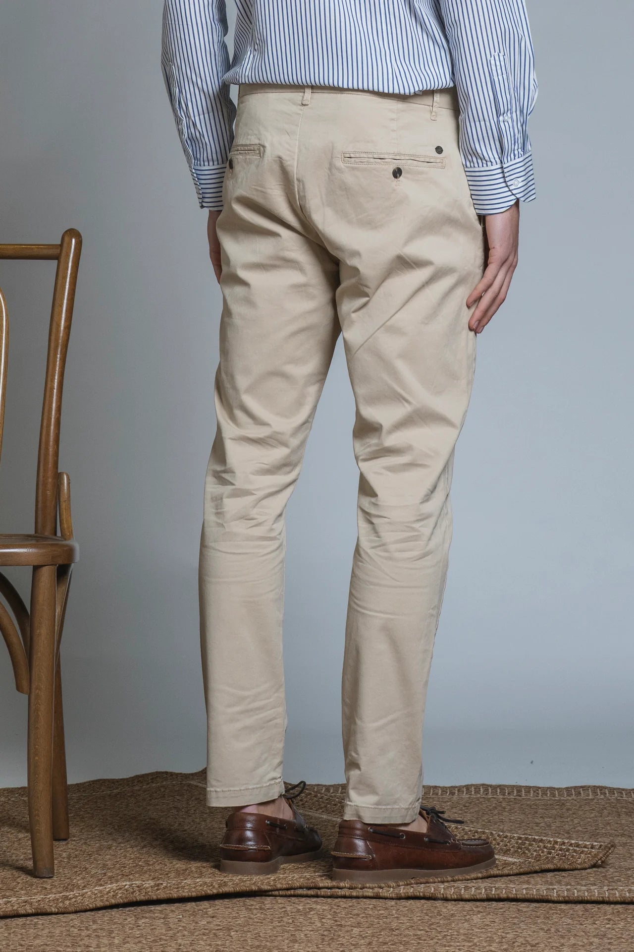 BRYAN CHINO LONG SLIM TWILL STRETCH DESERT